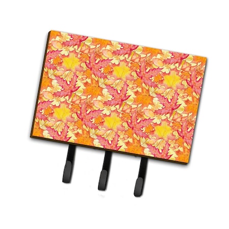 Carolines Treasures Fall Leaves Watercolor Red Leash or Key Holder, 6 x 2 x 9 in. BB7498TH68